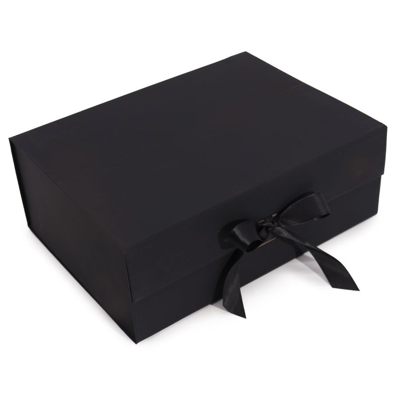 Розібрана Подарункова Коробка - Екстравелика Квадратна (33x25х12 см) - Чорна