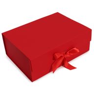 Розібрана Подарункова Коробка - Екстравелика Квадратна (33x25х12 см) - Червона