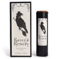 Raven's Remedy стародавня відьомська ритуальна свічка та відповідна подарункова коробка, вид спереду