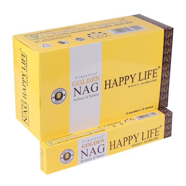 Ароматичні Палички Golden Nag 15 г - Щасливе Життя