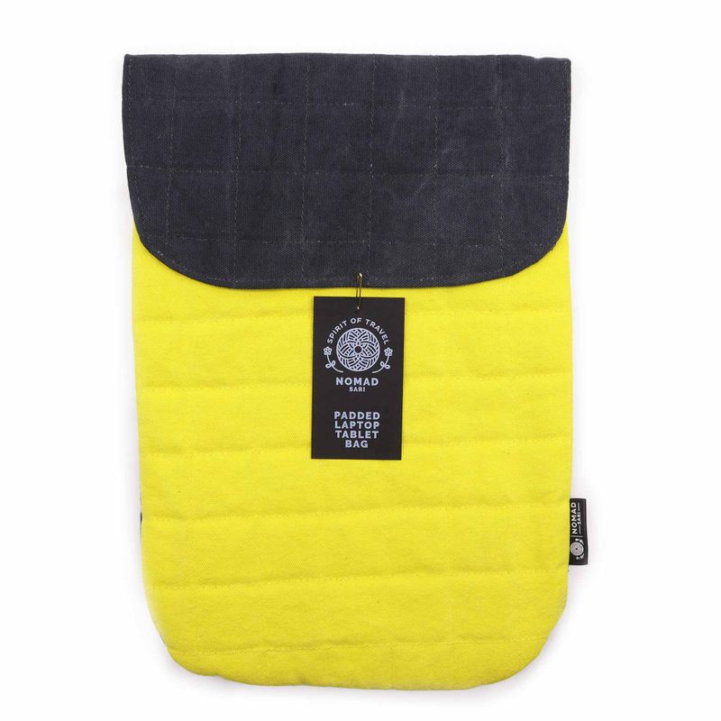 М'який Чохол для Ноутбука з Вареної Бавовни 14 oz - Шалений Жовтий