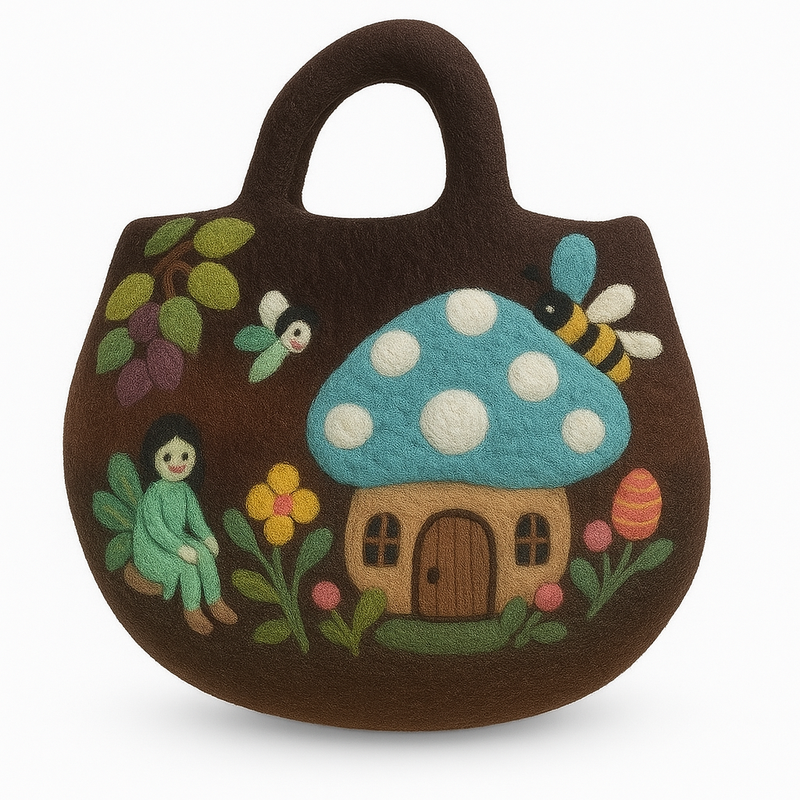 Повстяна Сумка "Казковий Сад" - 35x27 см
