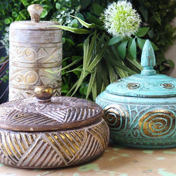 Turkish Wooden Jars