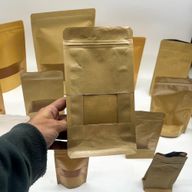Широкі Крафт-Пакет з Прозорим Вікном 12х22 см