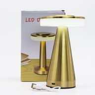 Сенсорна Лампа на Високій Конусній Ніжці USB-C LED - Мідна