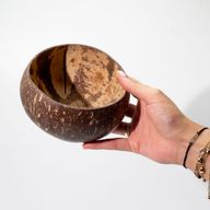 Велика Натуральна Кокосова Миска 10x14 см - Полірована - для Творчості