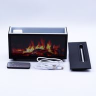 Аромадифузор Чорний з Ефектом Полум'я та Звуками Птахів USB-С - Зміна Кольору