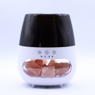 Аромадифузор Білий USB-С - Соляний Камінь з Ефектом Полум'я - Зміна Кольору, Таймер