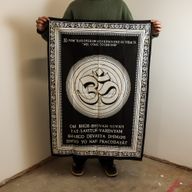 Бавовняне Настінне Панно 70х110 см - Ом - Welcome to the God
