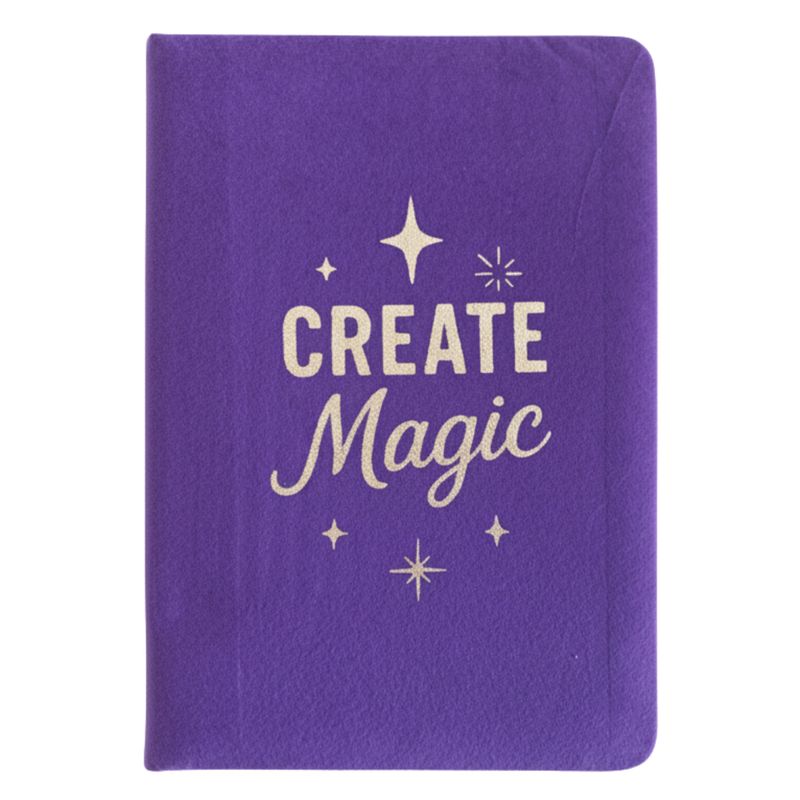 Фіолетовий Оксамитовий Записник (80 сторінок) - Create Magic
