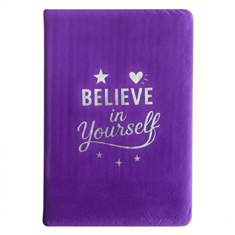 Лавандовий Оксамитовий Записник (80 сторінок) - Believe in Yourself