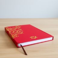 Щоденник Добробуту - Червоний з Золотом - Мандала та Квітка Лотоса
