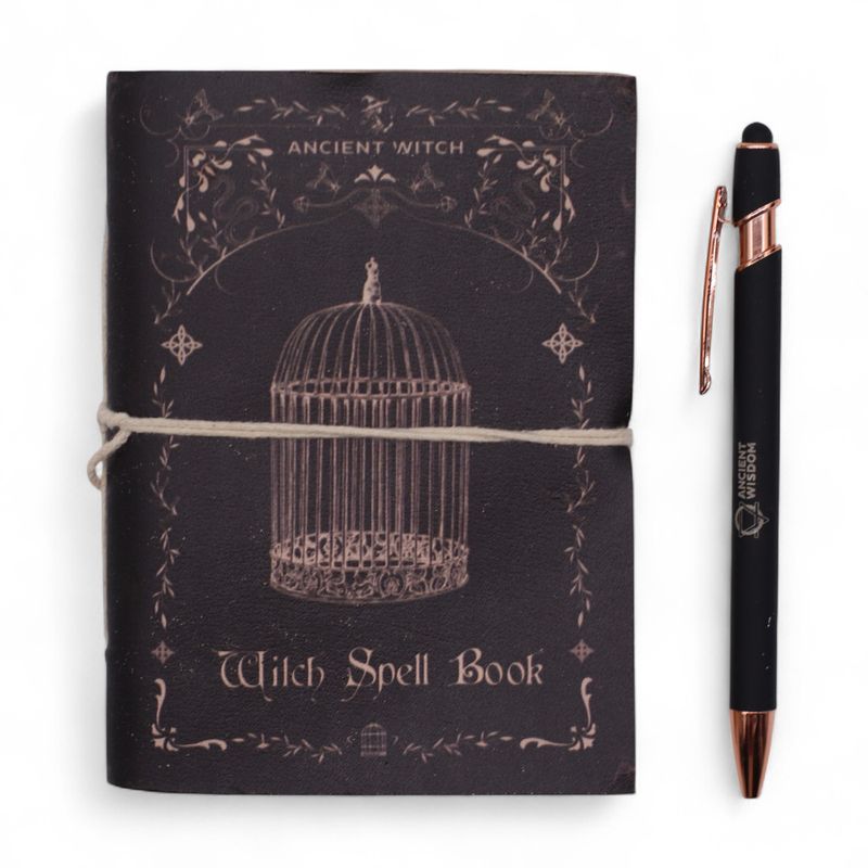Шкіряний Блокнот "Ancient Witch Spell Book" 15x11,5 см - Дисплейна Упаковка