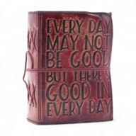 Шкіряний Блокнот "Every Day May Not Be Good" із Необрізаним Краєм 13х10 см