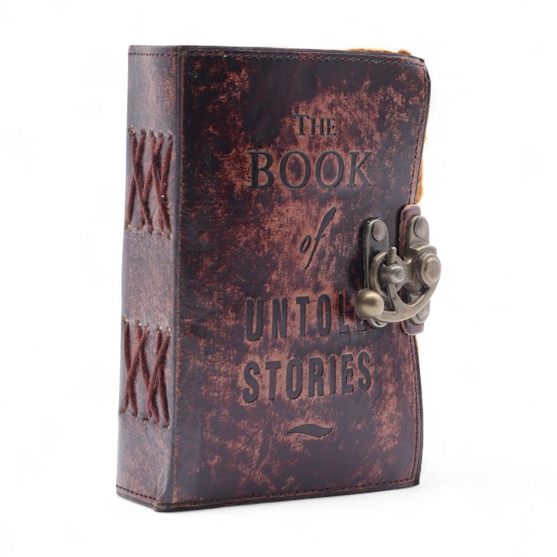 Шкіряний Блокнот "The Book of Untold Stories" із Необрізаним Краєм 13х10 см
