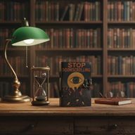 Шкіряний Блокнот із Принтом "Stop Doom Scrolling" - 200 сторінок 17,5х13 см