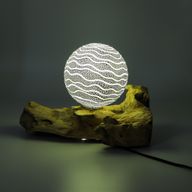 Лампа з Сірим Абажуром Drift Glow - Luna