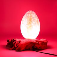 Лампа з Абажуром Drift Glow - Помаранчевий Кракелюр - Вогняне Яйце
