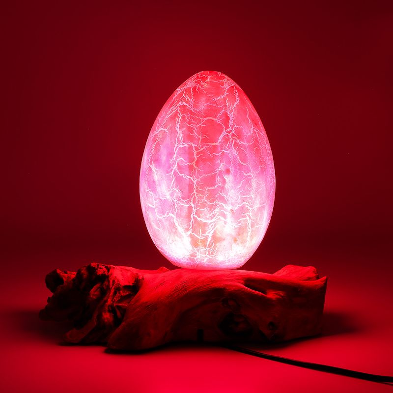 Лампа з Абажуром Drift Glow - Помаранчевий Кракелюр - Вогняне Яйце