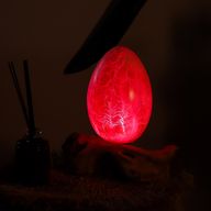 Лампа з Абажуром Drift Glow - Помаранчевий Кракелюр - Вогняне Яйце