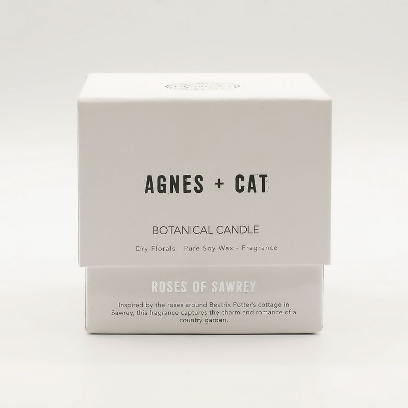 Agnes + Cat Ботанічна Свічка з Соєвого Воску - Троянди Сорей
