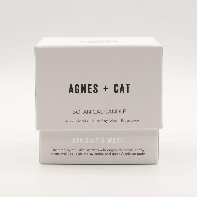 Agnes + Cat Ботанічна Свічка з Соєвого Воску - Морська Сіль та Мох