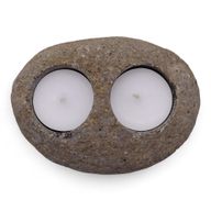 Підсвічник з Натурального Річкового Каменю - Подвійний