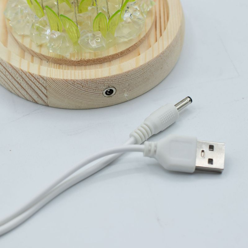 Скляна Куля з Квітками - 20 Соняшників - LED, USB