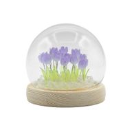 Скляна Куля з Квітками -  20 Тюльпанів - LED, USB