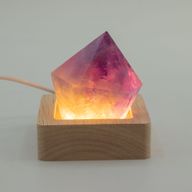 Дерев'яна LED-підставка з USB Квадратна 6 см - Холодне/Тепле/Денне Світло