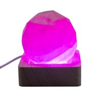 Дерев'яна LED-підставка з USB Квадратна 6 см - Багатокольорове Світло