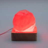 Дерев'яна LED-підставка з USB Квадратна 6 см - Багатокольорове Світло