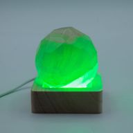 Дерев'яна LED-підставка з USB Квадратна 6 см - Багатокольорове Світло