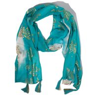 Nomad Sari  - Літній Шарф "Морські Черепахи" 180x50 см - Бірюзовий