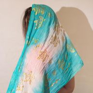 Nomad Sari  - Літній Шарф "Морські Черепахи" 180x50 см - Бірюзовий