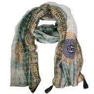 Nomad Sari - Літній Шарф "Марбелья" 180x50 см - Зелений з Золотом