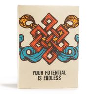 Великий Блокнот із Паперу Локта з Закладкою (45 аркушів) 21x15 см - "Your Potential Is Endless"