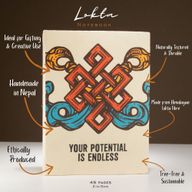 Великий Блокнот із Паперу Локта з Закладкою (45 аркушів) 21x15 см - "Your Potential Is Endless"