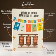 Великий Блокнот із Паперу Локта з Закладкою (45 аркушів) 21x15 см - "Write it Down, Manifest it Later"