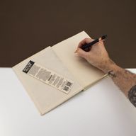 Великий Блокнот із Паперу Локта з Закладкою (45 аркушів) 21x15 см - "Write it Down, Manifest it Later"