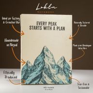 Великий Блокнот із Паперу Локта з Закладкою (45 сторінок) 21x15 см - "Every Peak Starts with a Plan"