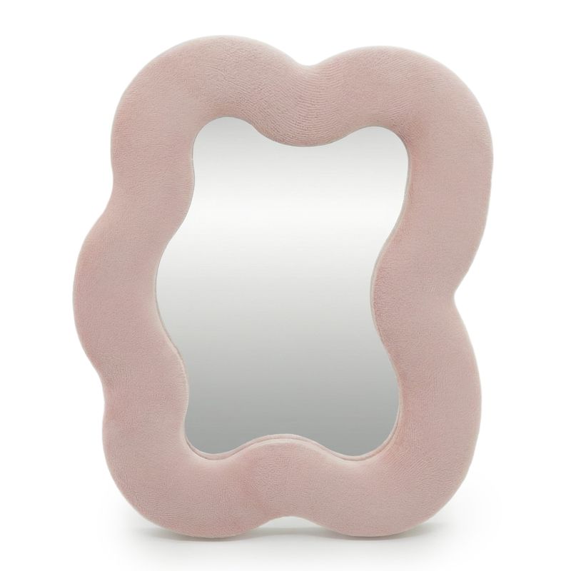 М'яке Хвилясте Дзеркало "Квадратна Галька" - Рожевий