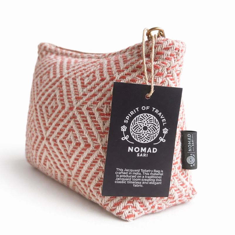 Nomad Sari Індійська Жакардова Косметичка - Кораловий Лабіринт
