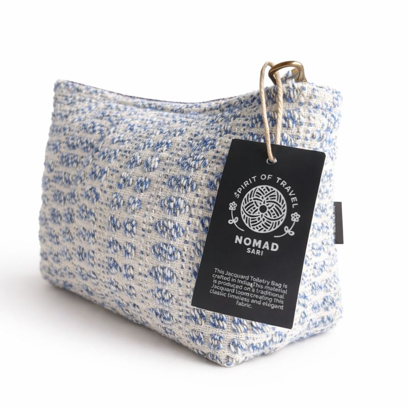 Nomad Sari Індійська Жакардова Косметичка - Індиго Ехо