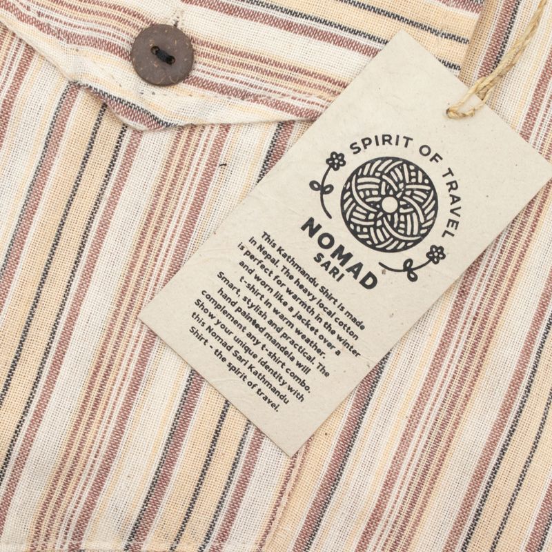 Nomad Sari Сорочка "Grandad" M - Коричневий та Бежевий