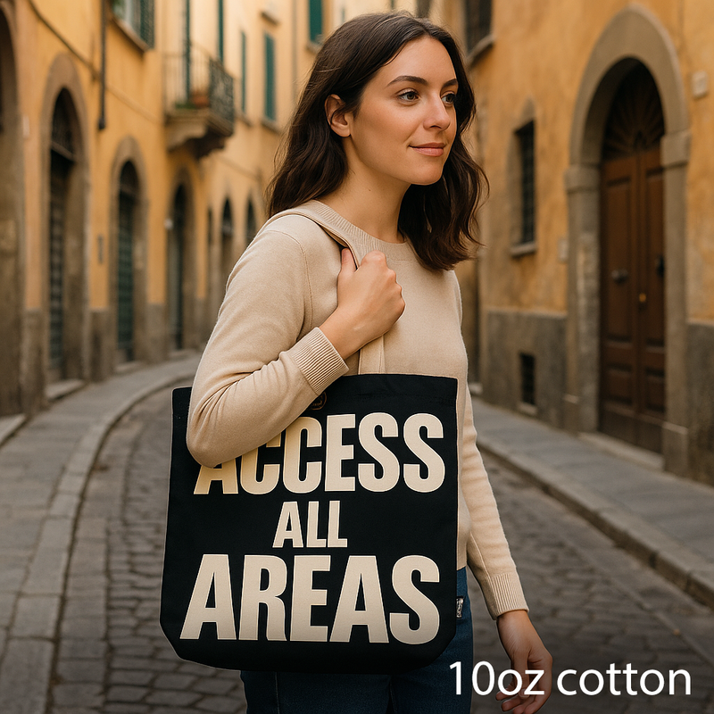 Культова Базова Сумка-тоут Чорна (36x43х10 см), 10 oz - ACCESS ALL AREAS