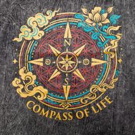 Варена Футболка S - Compass of Life - Антрацитова