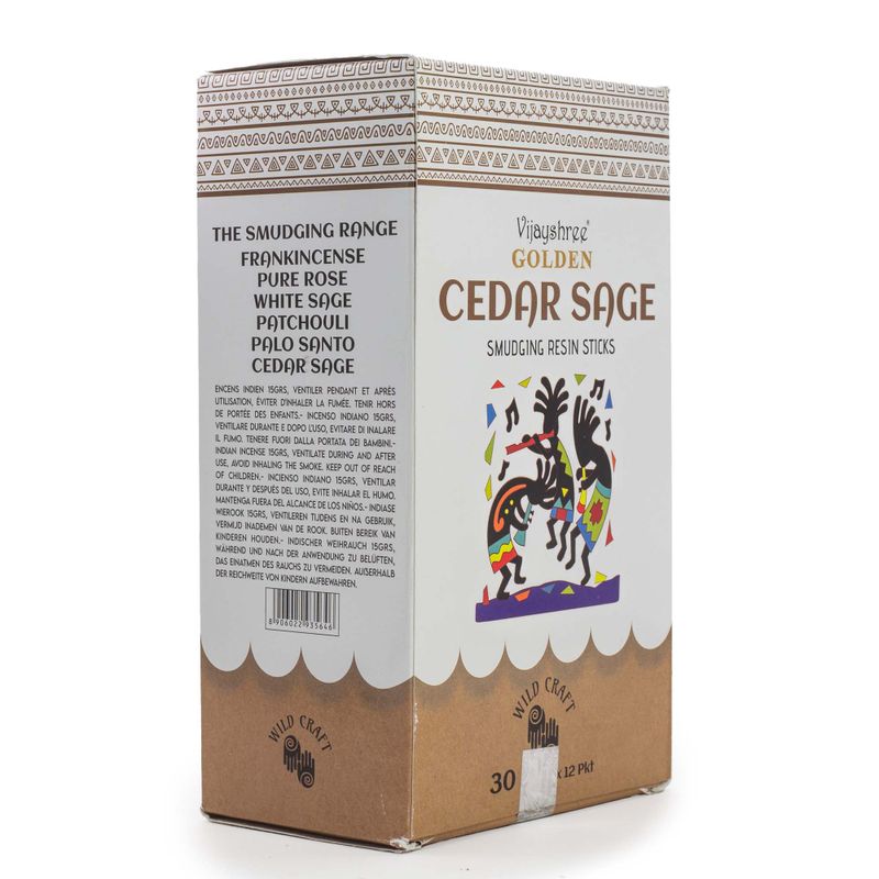 Golden - Смоляні Палички для Обкурювання 30 г - Кедр та Шавлія