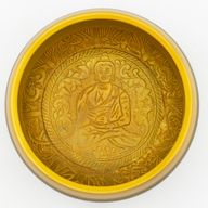 Велика Алюмінієва Співаюча Чаша "Будда та Дерево Життя", 19 см - Мідний Колір