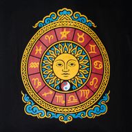 Культова Базова Сумка-тоут Чорна (40x36 см), 6 oz - Сонце та Зодіак